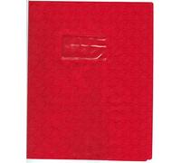 Calligraphe 72013AMZC Un Protège-Cahier Grain Losange Rouge - 17x22 cm - 18/100ème avec Porte-Étiquette - PVC Opaque