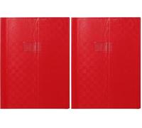 CLAIREFONTAINE Protège-cahier Madras PVC 22/100e Avec Rabat Marque page 24x32 rouge (Lot de 2)