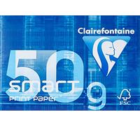 Ramette papier faible grammage clairefontaine smart print a4 50 gr - 500 feuilles - blanc - blanc - clairefontaine G