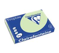 CLAIREFONTAINE Ramette de 500 feuilles papier couleur TROPHEE 80 grammes format A3 Vert golf 1891
