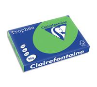 CLAIREFONTAINE Ramette de 500 feuilles papier couleur TROPHEE 80 grammes format A3 Vert menthe 1885