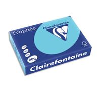 CLAIREFONTAINE Ramette de 500 feuilles papier couleur TROPHEE 80 grammes format A4 Bleu alizé 1774