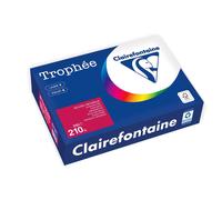 Clairefontaine Ramette Papier Fsc A4 210g 250 Feuilles Intense Rouge Groseille