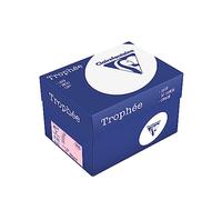Clairefontaine - Réf. 1210C - 1250 feuilles de papier couleur au format A4 - Trophée 120 g/m² - Carton contenant 5 ramettes de 250 feuilles - Couleur rose