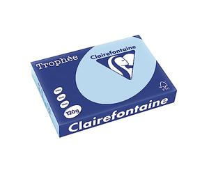 Clairefontaine - Réf. 1213C - 1250 feuilles de papier couleur au format A4 - Trophée 120 g/m² - Carton contenant 5 ramettes de 250 feuilles - Couleur bleu vif