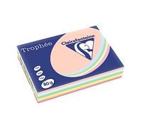 Clairefontaine - Réf. 1703C - 2500 feuilles de papier couleur au format A4 - Trophée 80 g/m² - Carton contenant 5 ramettes de 500 feuilles - Couleurs assorties pastel: saumon, bleu, vert, canari, rose