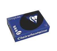 Clairefontaine - Réf. 2227C - 1000 feuilles de papier couleur au format A4 - Trophée 210 g/m² - Carton contenant 4 ramettes de 250 feuilles - Couleur noir