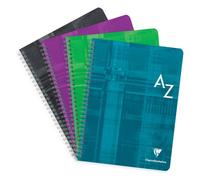 Clairefontaine 8948C Un Répertoire à Spirale - 17x22 cm - 100 Pages Grands Carreaux - Papier Blanc 90 g - Couverture Carte Pelliculée - Couleur Aléatoire