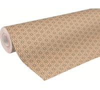 Clairefontaine Rouleau Papier Cadeau Kraft 0,7 X 50 M Noel Losanges Or