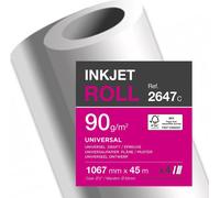 Clairefontaine Rouleau pour traceur jet d'encre, (L)1 067 mm x (L)45 m