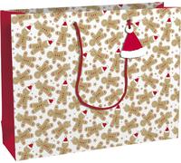 Clairefontaine Sac cadeau de Noël "Pain d'épices" grand format