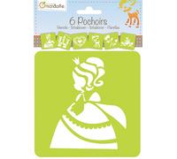 Clairefontaine Set 6 Pochoirs Enfants, Princesses