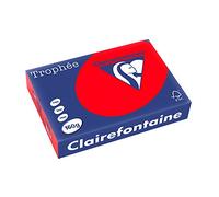 Clairefontaine Trophée 1004 Ramette de 250 feuilles papier 160 g Format A4 Rouge