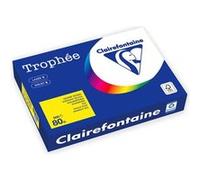 Clairefontaine Trophée - 107 micromètres - jaune intense - A4 (210 x 297 mm) - 80 g/m² - 500 feuille(s) zéro plastique - papier teinté G