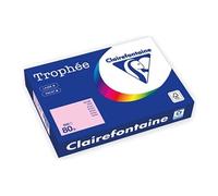 Clairefontaine Trophée - 107 micromètres - rose - A4 (210 x 297 mm) - 80 g/m² - 500 feuille(s) zéro plastique - papier teinté