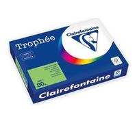 Clairefontaine Trophée - 107 micromètres - vert intense - A4 (210 x 297 mm) - 80 g/m² - 500 feuille(s) zéro plastique - papier teinté G