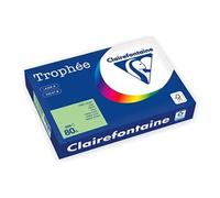 Clairefontaine Trophée - 107 micromètres - vert jade - A4 (210 x 297 mm) - 80 g/m² - 500 feuille(s) zéro plastique - papier teinté