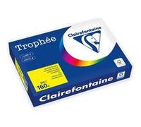 Clairefontaine Trophée - 209 microns - jaune intense - A4 (210 x 297 mm) - 160 g/m² - 250 feuille(s) zéro plastique - papier teinté G