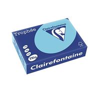 250 feuilles A4 - 210g - Couleur pastels - Bleu Alizée - Trophée Clairefontaire 2222C Bleu G