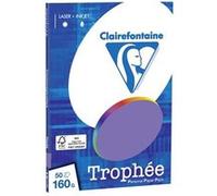 Clairefontaine TROPHEE - Lilas intense - A4 (210 x 297 mm) - 160 g/m² - 50 feuille(s) papier uni G