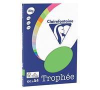 Clairefontaine Vert herbe A4 Papier couleur 80 g/m² (100 feuilles)