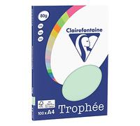 Clairefontaine Vert A4 Papier couleur 80 g/m² (100 feuilles)