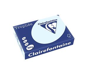 Clairefontaine Trophee Ramette de 250 feuilles papier couleur 160 g A4 Bleu