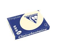 Clairefontaine Papier A3 couleur Trophée - 80g - Ramette de 500 feuilles - Ivoire Pastel