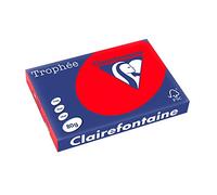 Clairefontaine Trophee Ramette de 500 feuilles papier couleur 80 g A3 Rouge corail