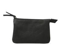 Clairefontaine Petite trousse 410003C 2 compartiments 13x9 cm véritable cuir d'agneau Noir