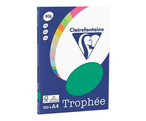 Clairefontaine Vert Pin A4 Papier couleur 80 g/m² (100 feuilles)