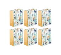 CLAIREFONTAINE214005-2Cpack-6 sacs Kraft blc Large 26,5x14x33cm-210g-Jungle