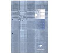 Clairefontaine Bloc de cours 5814C — A4 Gris clair, 200 pages lignées avec marge, 90 g