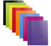 Clairefontaine 971411C Un Cahier Agrafé Koverbook - A4 21x29,7 cm - 96 Pages Grands Carreaux - Papier Blanc 90 g - Couverture Opaque Polypro Recyclé Couleur Aléatoire