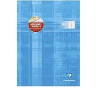 Clairefontaine Cahier agrafé déficients visuels A4 96p grands carreaux 2,5mm Couleur aléatoire