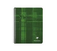 Clairefontaine Cahier spirale 16,5 x 21 cm petits carreaux 120 pages avec marge