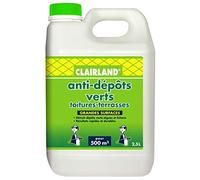 CLAIRLAND Anti-Dépôts Verts Toitures, Terrasses, Murs, à diluer, 2.5L