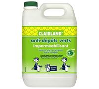 CLAIRLAND Bidon Anti-Dépôts Verts et Imperméabilisant des Toitures, Terrasses, Dallages, Murs, Solution prête à l'emploi pour pulvérisateur, 5 L, CLAIRIMPER5000, Vert