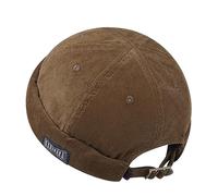 Clakllie Casquette de Marin Commando Travail Chapeau Leon Roulée Bonnet Docker en Coton Casquette sans Visiere Bonnet de Docker Unique Street Chapeau Cuffed Brimless Bonnet de Marin 5 Panel