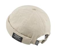 Clakllie Casquette sans Visiere Docker Homme Femme d'automne Coton Bonnet Docker Cap Rétro Chapeau Marin Beanie Worker Sailor Cap Miki Hat Bonnet de Docker Marin Rolled Cuff Brimless Hat