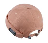 Clakllie Chapeau Cuffed Brimless de Marin 5 Panel Casquette Commando Travail Leon Roulée Bonnet Docker en Coton Sans Visiere Unique Street