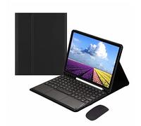 CLALOC Etui Clavier 12,4 Pouces pour Samsung Galaxy Tab s8 Plus / s8 + / S7 Fe / S7 + / S7 Plus Clavier Bluetooth magnétique Amovible avec trackpad et Porte - Stylo intégré,Noir,S8+