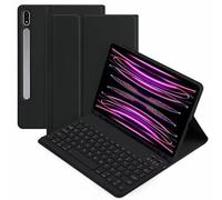 CLALOC Etui Clavier pour Samsung Galaxy Tab A8 10.5 Pouces 2022 (SM-X200/X205), Slim Lightweight Stand Cover,QWERTY Keyboard Layout Magnetically Detachable Wireless Bluetooth Keyboard,Noir
