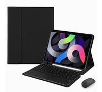 CLALOC Etui Clavier pour Samsung Galaxy Tab A9+ 2023 11" avec Souris, Smart Soft Case avec Pavé Tactile Bluetooth, Étui Clavier sans Fil Détachable pour Tab A9 Plus avec Support pour Crayon,Noir