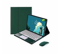 CLALOC Etui Clavier pour Xiaomi Tab Pad 5/5Pro MI Pad 6 /6Pro 2022/2023 11Inch avec Souris, Clavier QWERTY, Pavé Tactile Multifonction,Magnétique Détachable sans Fil Bluetooth,Dark Green,Pad 5