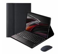CLALOC Housse De Clavier pour Lenovo Tab M10 Plus 3Rd Gen 10.6 2022, Housse Clavier Détachable Bluetooth Trackpad pour M10 Plus 3Rd Gen 10.6'' (TB-125FU/128FU/128XU) avec Souris,Noir