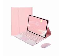 CLALOC Housse De Clavier pour Lenovo Tab M10 Plus 3Rd Gen 10.6 2022, Housse Clavier Détachable Bluetooth Trackpad pour M10 Plus 3Rd Gen 10.6'' (TB-125FU/128FU/128XU) avec Souris,Rose