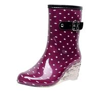 Clam Boots Bottes de pluie antidérapantes pour femme, violet, 37.5 EU