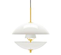 Fritz Hansen Clam Suspension Blanc/Laiton Ø44