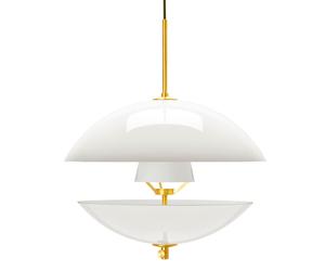 Clam Suspension Blanc/Laiton Ø55